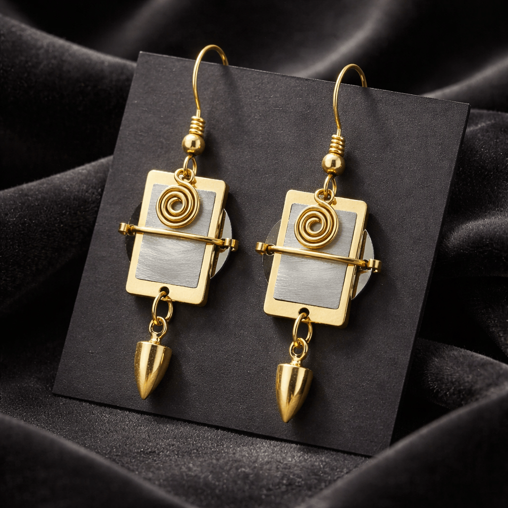 Tranquil Balance - Mixed Media Earrings