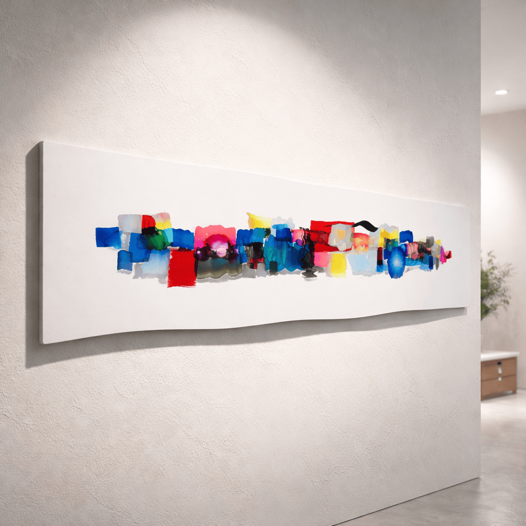 Radiant Mosaic - Metal Wave Art 10"x46"