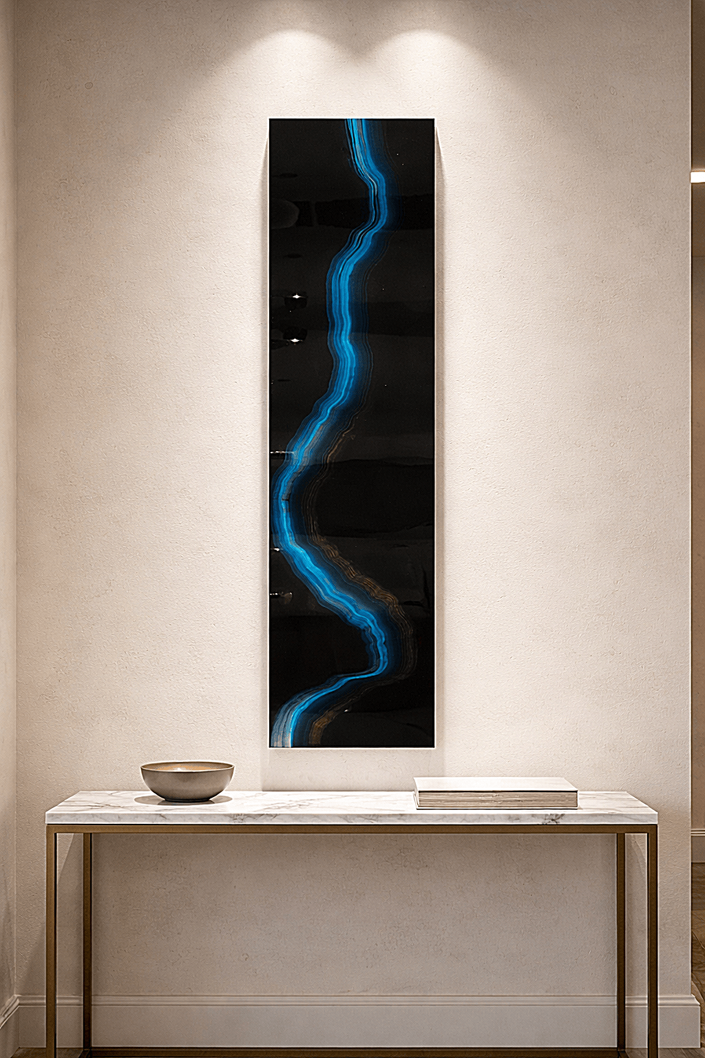 Celestial River - Metal Wave Art 10"x46"