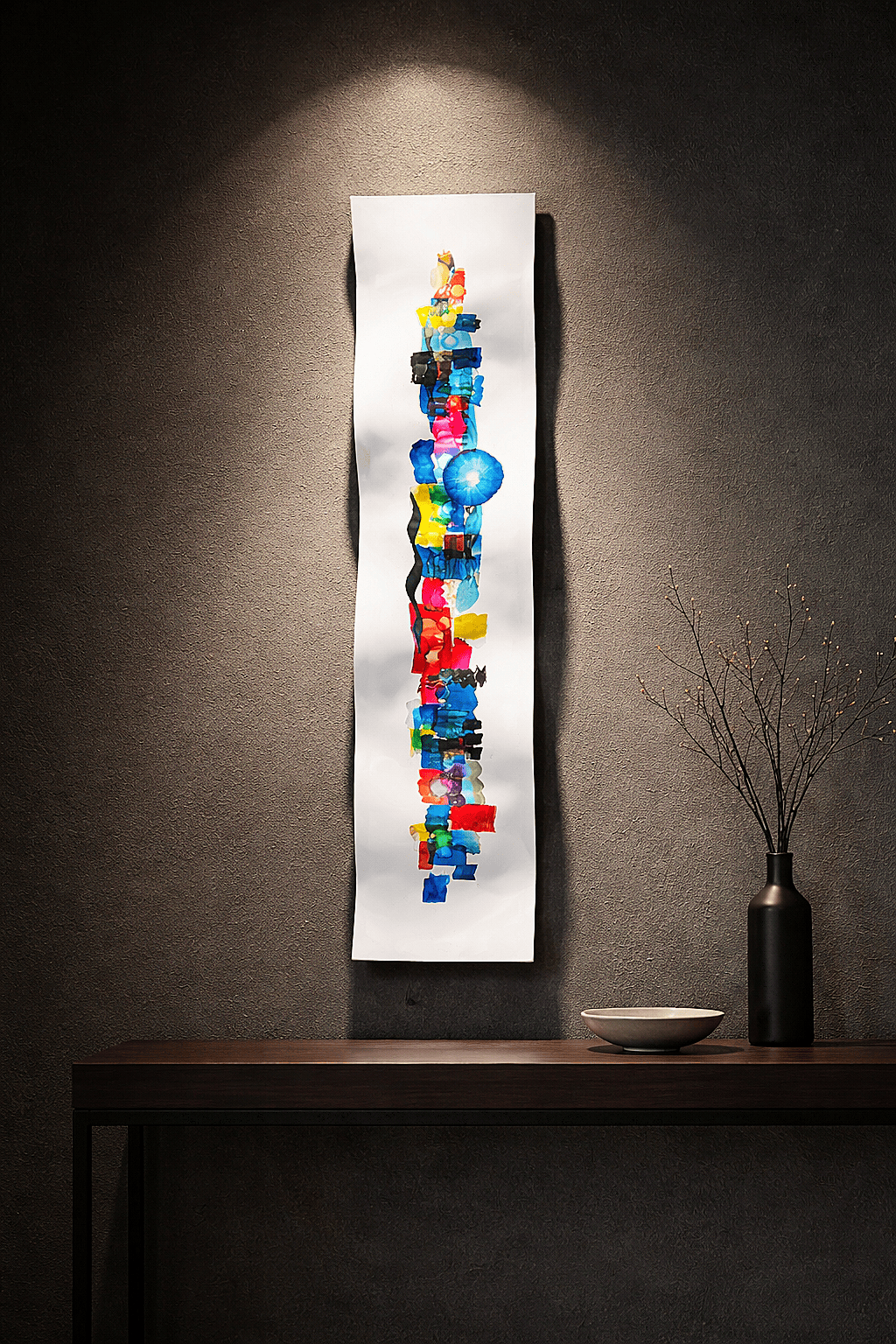 Radiant Mosaic - Metal Wave Art 10"x46"