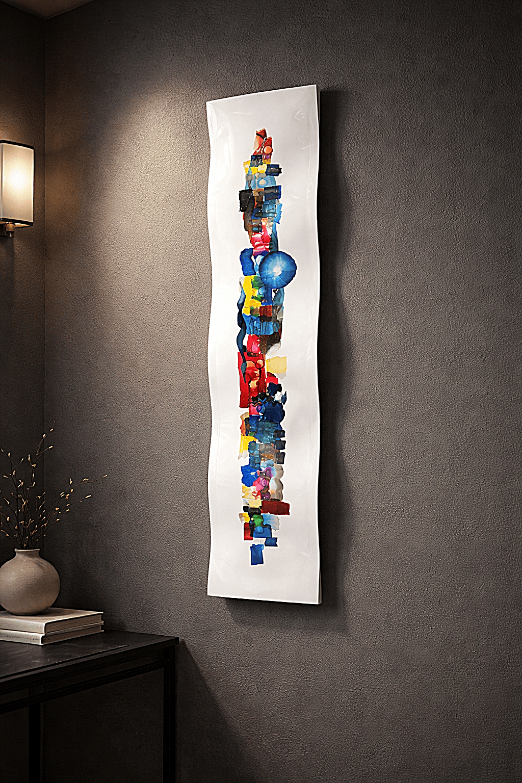 Radiant Mosaic - Metal Wave Art 10"x46"