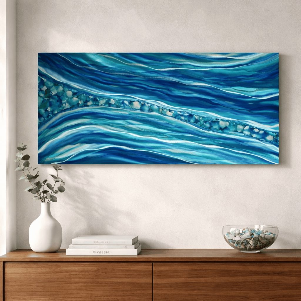 Aquatic Serenity - Metal Wall Art 24"x48"