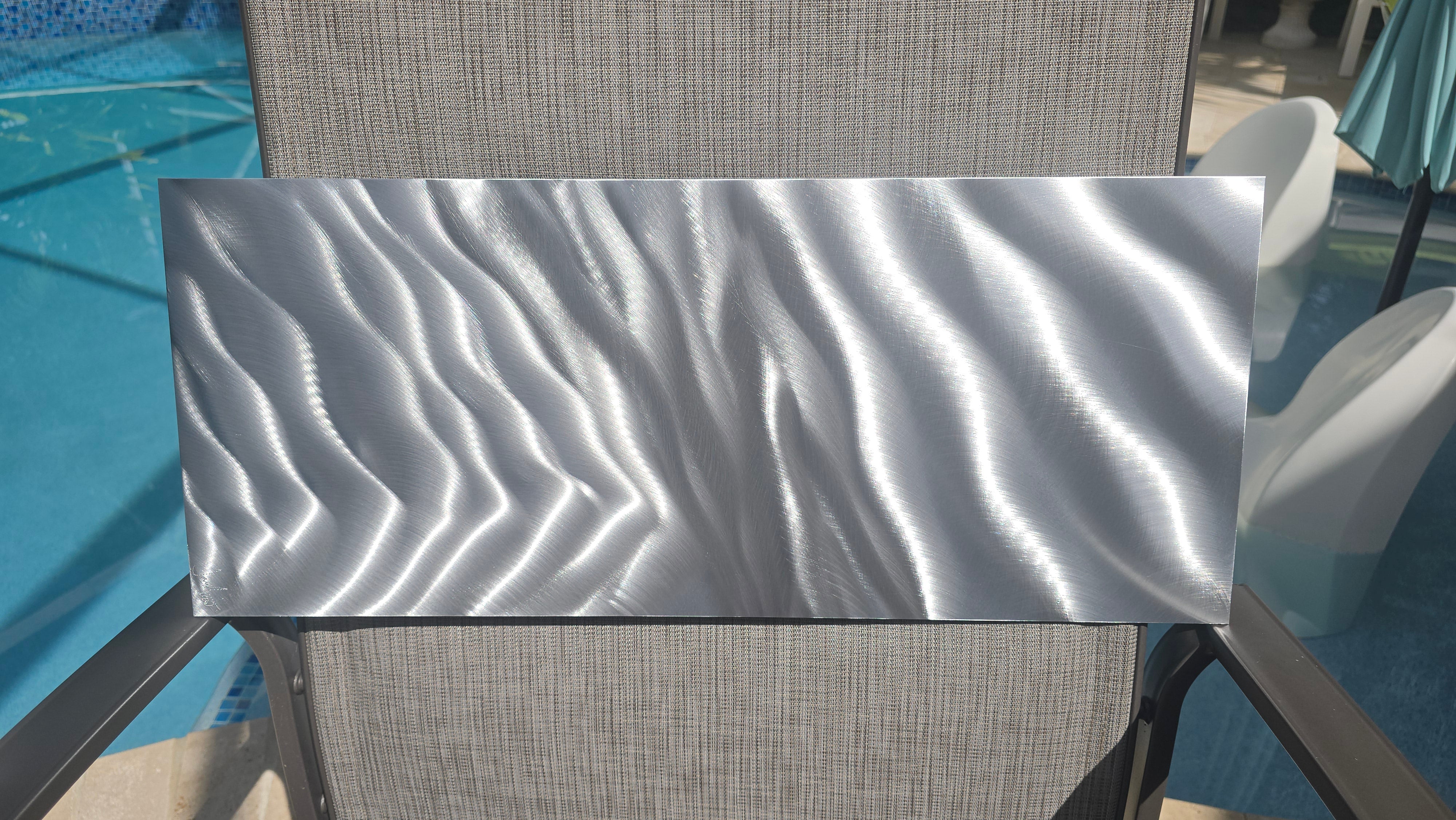 Silver Cascade - Contemporary Metal Wall Art