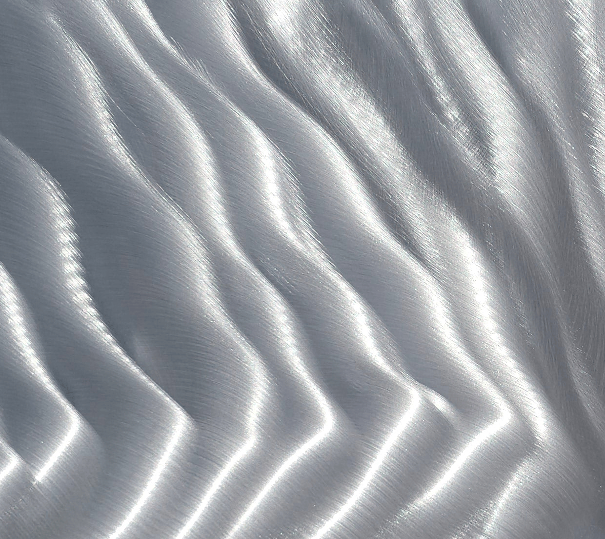 Silver Cascade - Contemporary Metal Wall Art