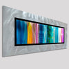 Only One!  Multicolor Abstract Painting    31" x 12" x 2" Metal by Jon Allen - GEM P118