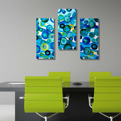 Stunning Hand-Painted Abstract Metal Wall Art - Set of 3 Panels (36" x 16" x 2") Cool Abstract Painting - Vibrant Home Decor for Living Room, Bedroom, and Office - Modern Metal Artwork - Feeling Sublime