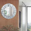 Jon Allen Signature 21" Silver   Handmade Metal Wall Art Beveled Mirror - Contemporary Home Decor, Easy Install, Elegant Design, Authentic & Signed