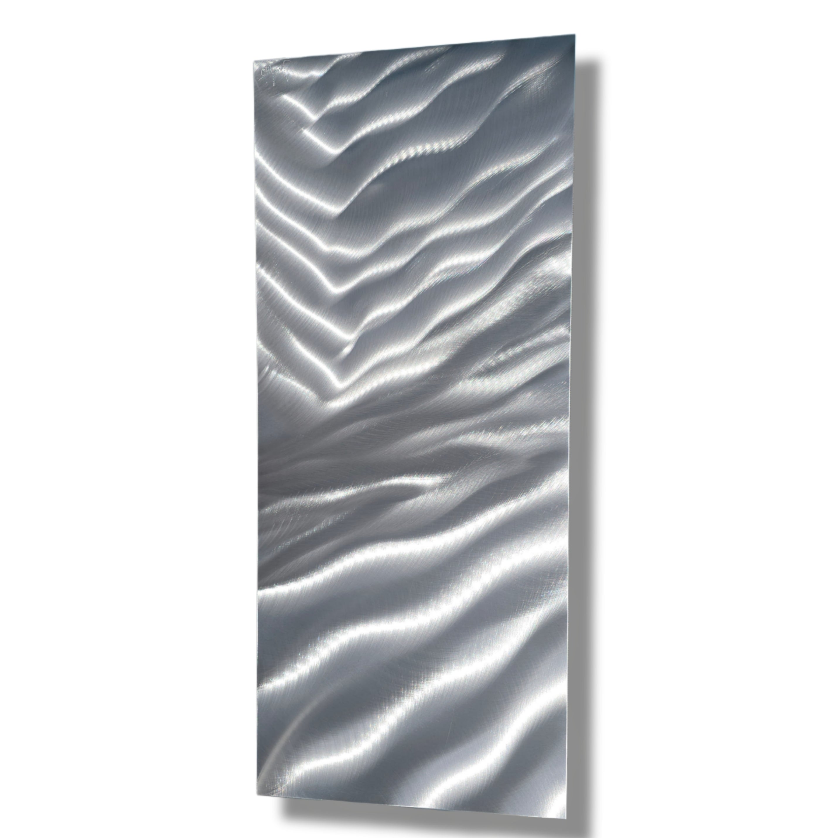 Silver Cascade - Contemporary Metal Wall Art