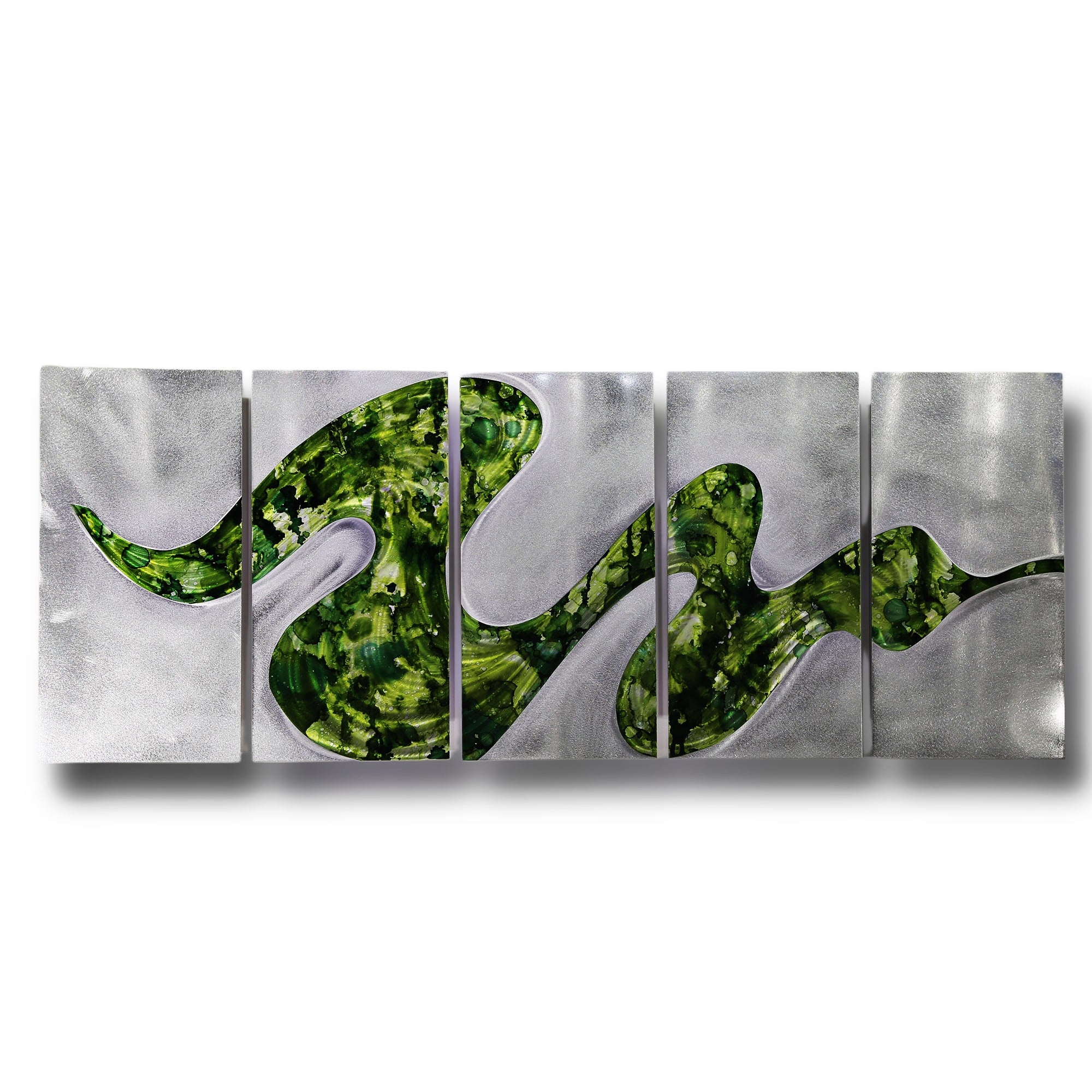 Emerald Flow - Contemporary Metal Wall Art