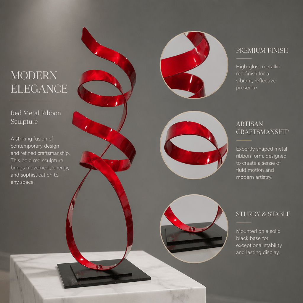 (Scarlet Ascent) - Metal Sculpture 18"x7"