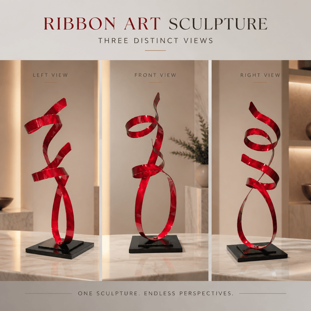 (Scarlet Ascent) - Metal Sculpture 18"x7"