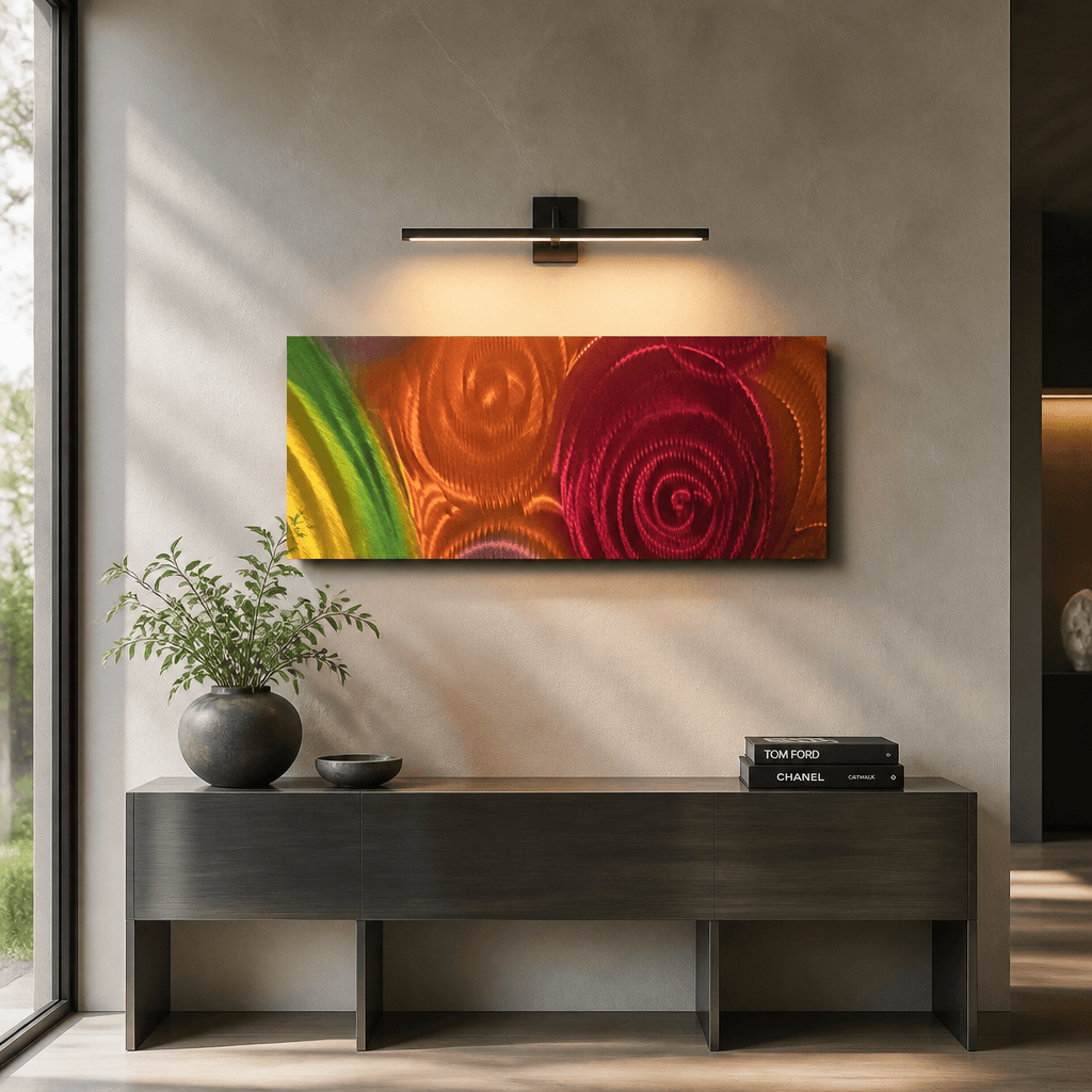 The Ember Coil - Metal Wall Art 24"x10" LISTED ON ETSY