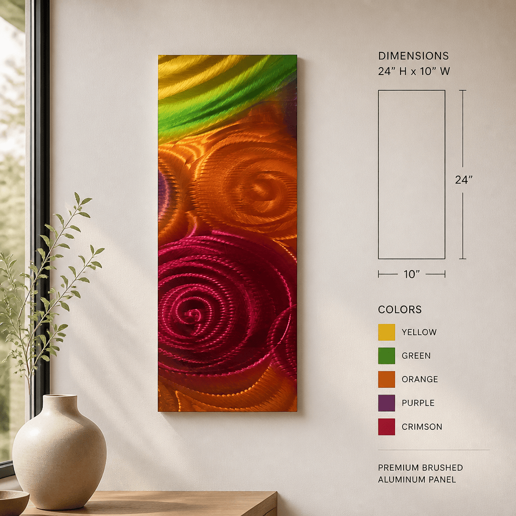 The Ember Coil - Metal Wall Art 24"x10" LISTED ON ETSY