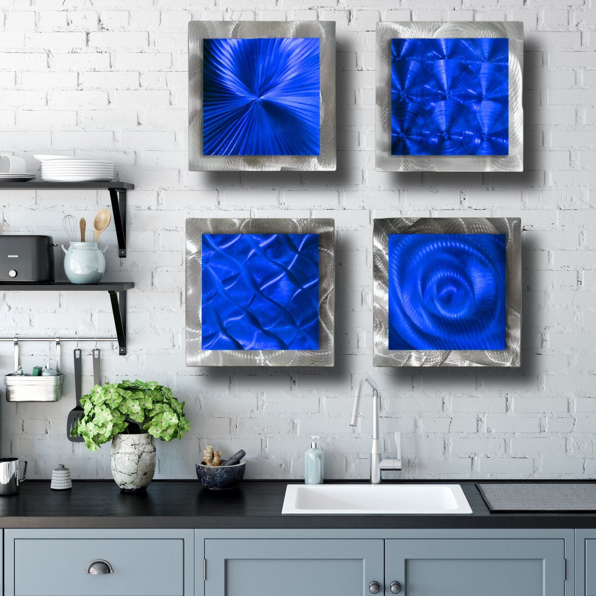 4 Squares Blue