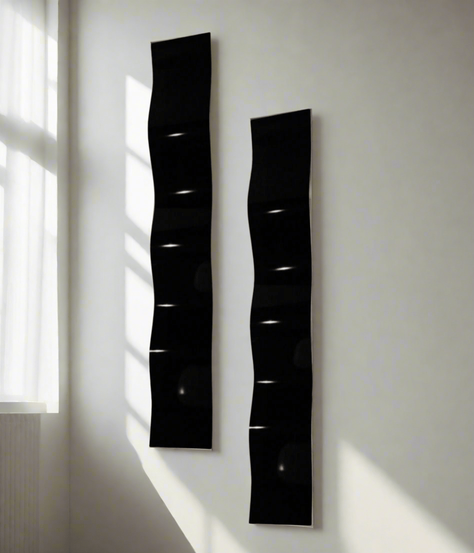 Midnight Flow - Metal Wave Art 46.5"x6"