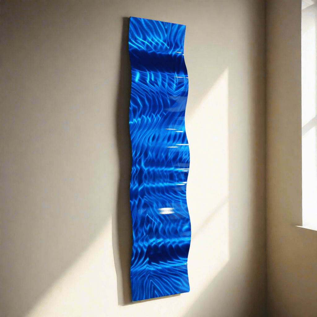 Coastal Calm - Metal Wave Art 46"x10"