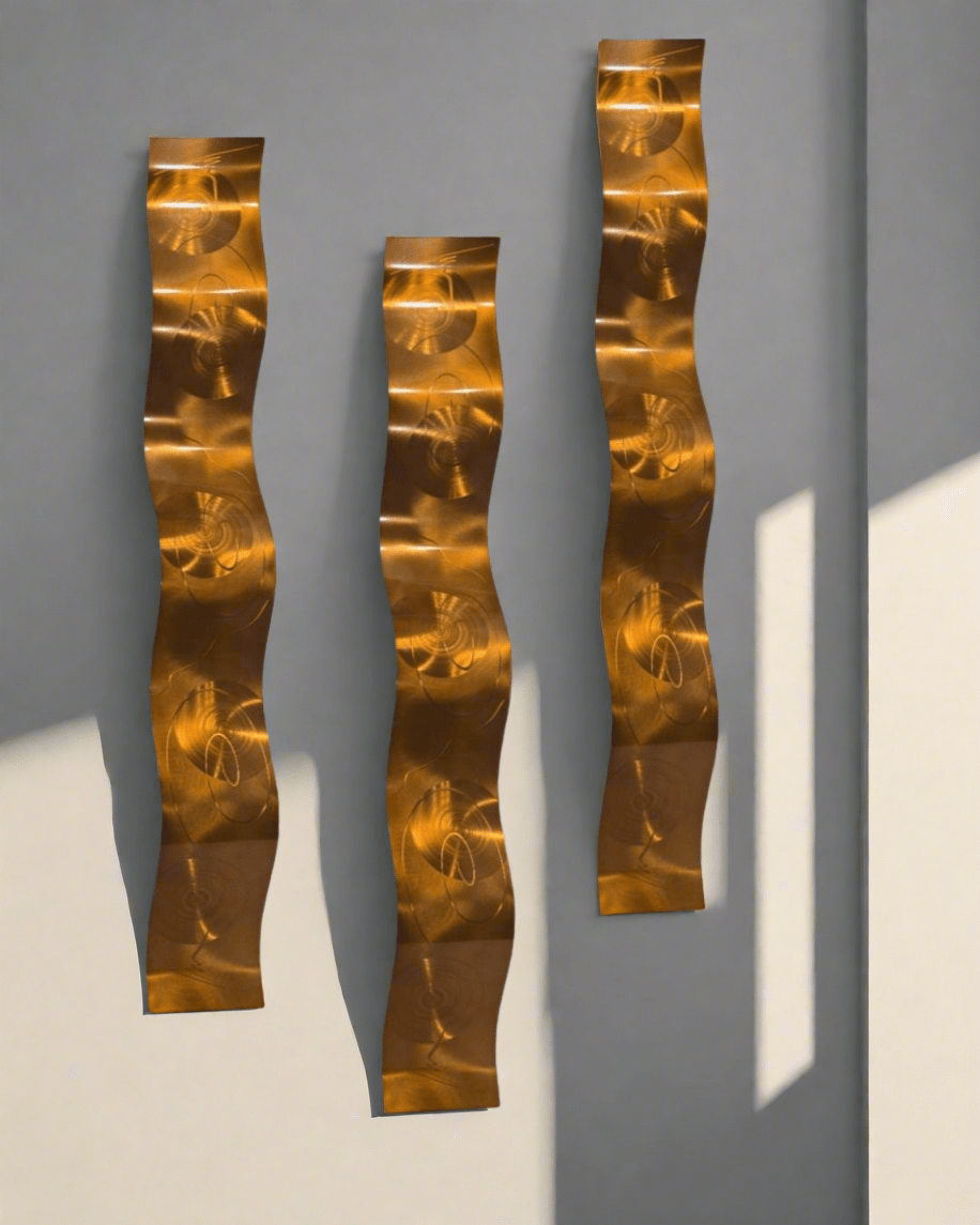 Copper Abstract Metal Sculpture Wall Accent by Jon Allen