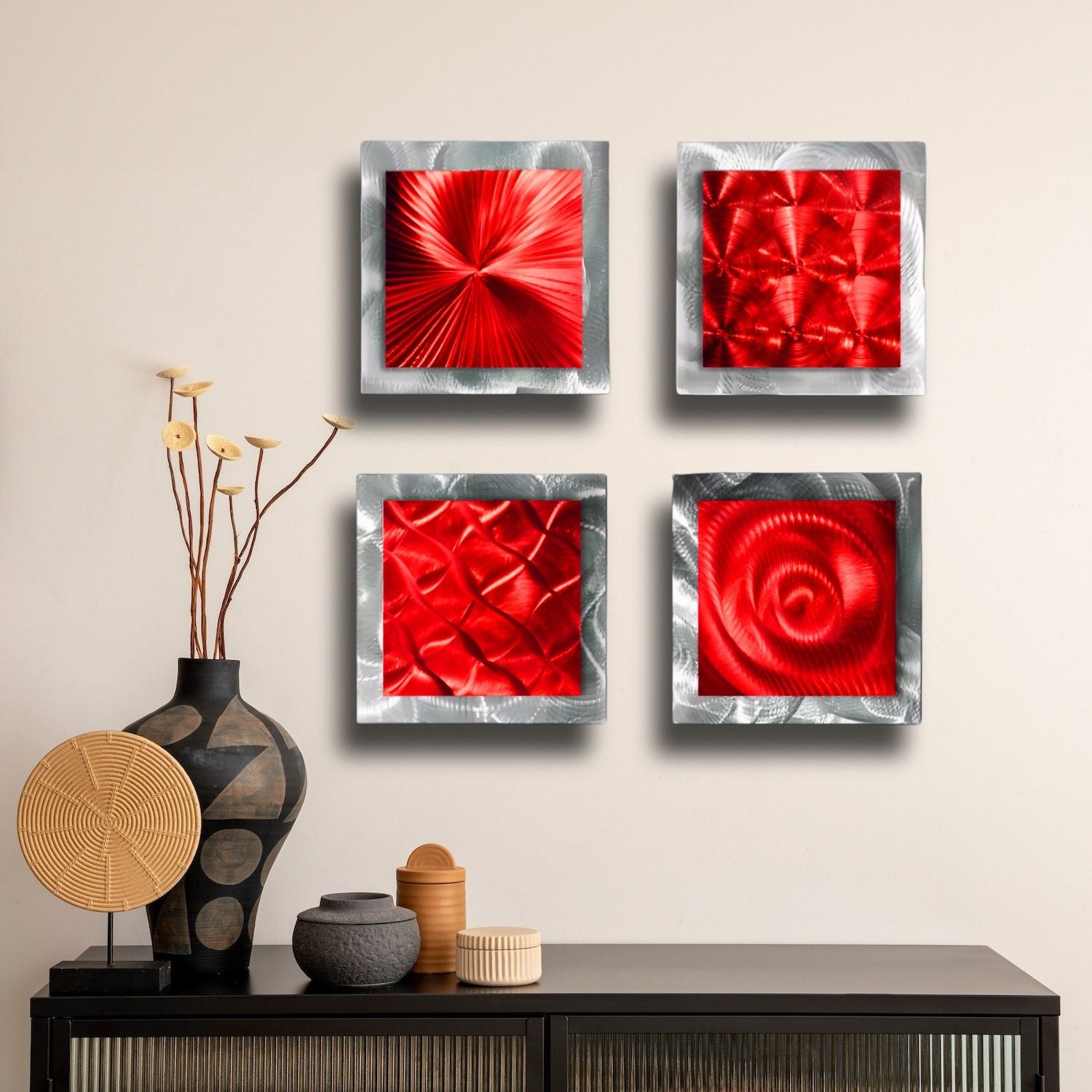4 Squares Red