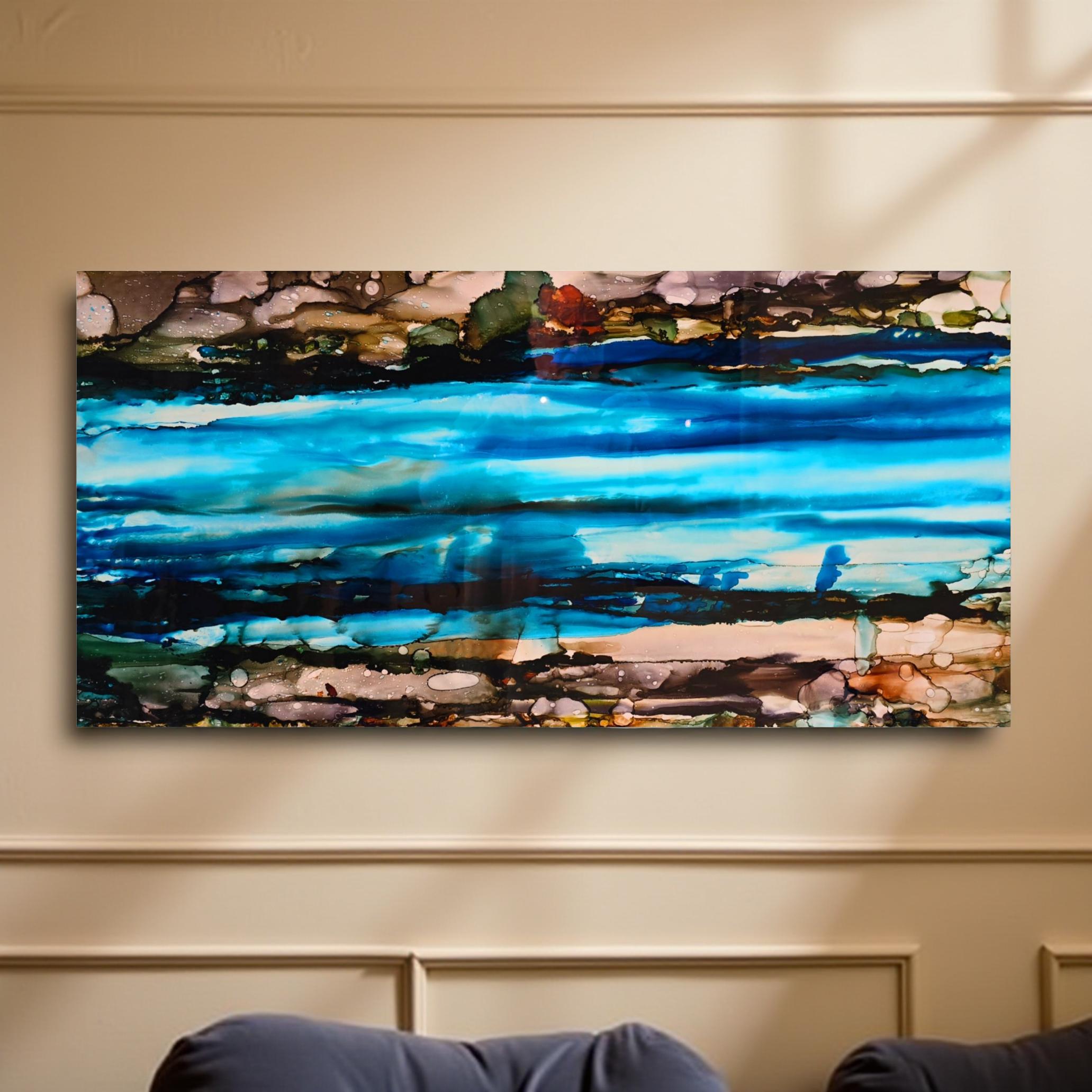 Coastal Serenity - Abstract Metal Wall Art