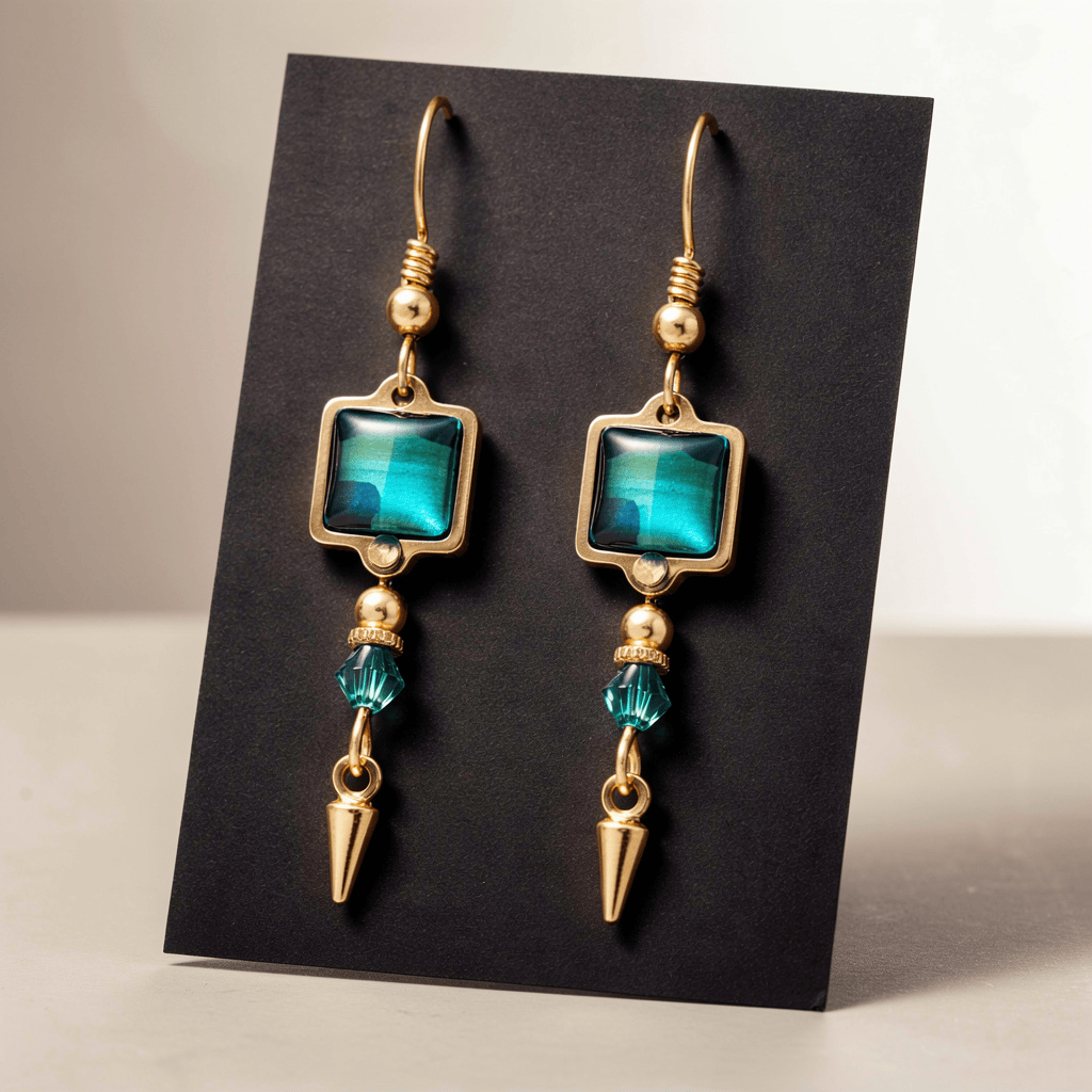Emerald Elegance Earrings 1.25"