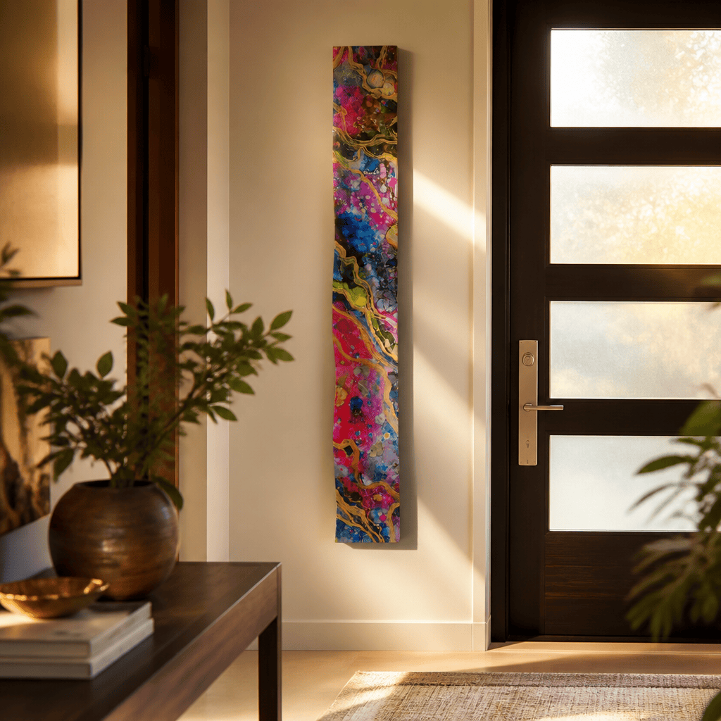 Fluid Euphoria - Metal Wave Wall Art 6"x46"