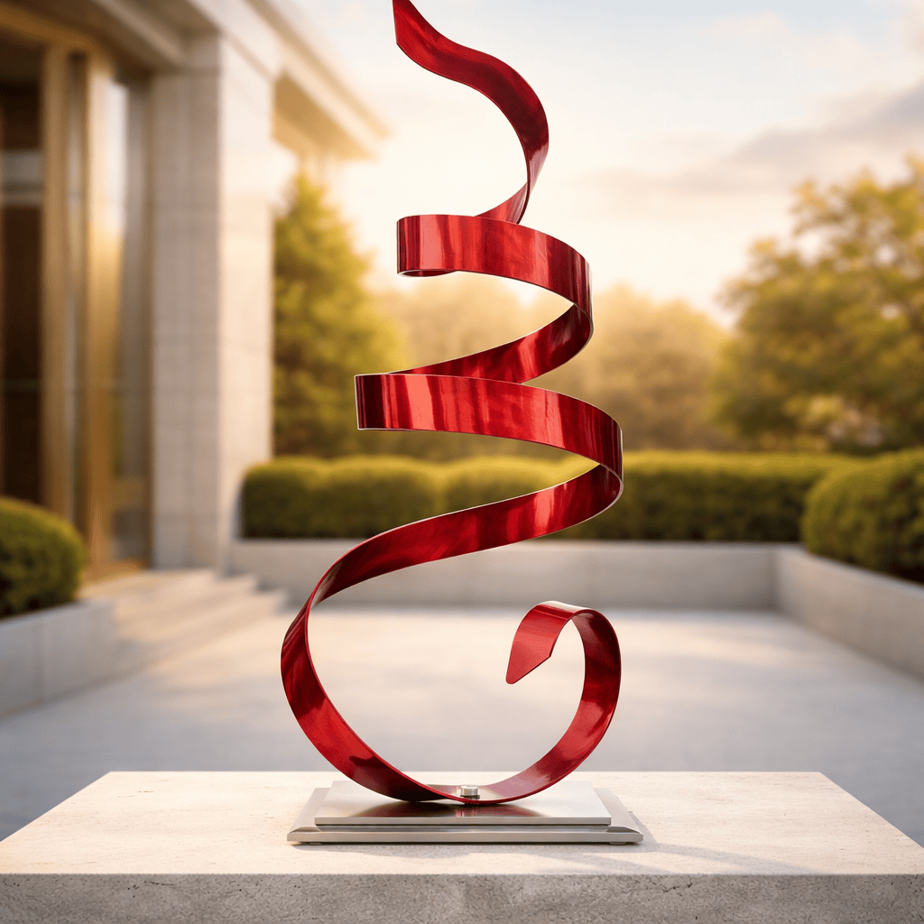 Scarlet Ascent - Metal Sculpture 18"x10"