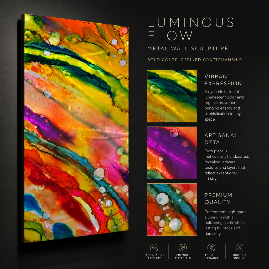 Prism Torrent - Metal Wall Art 12"x24"