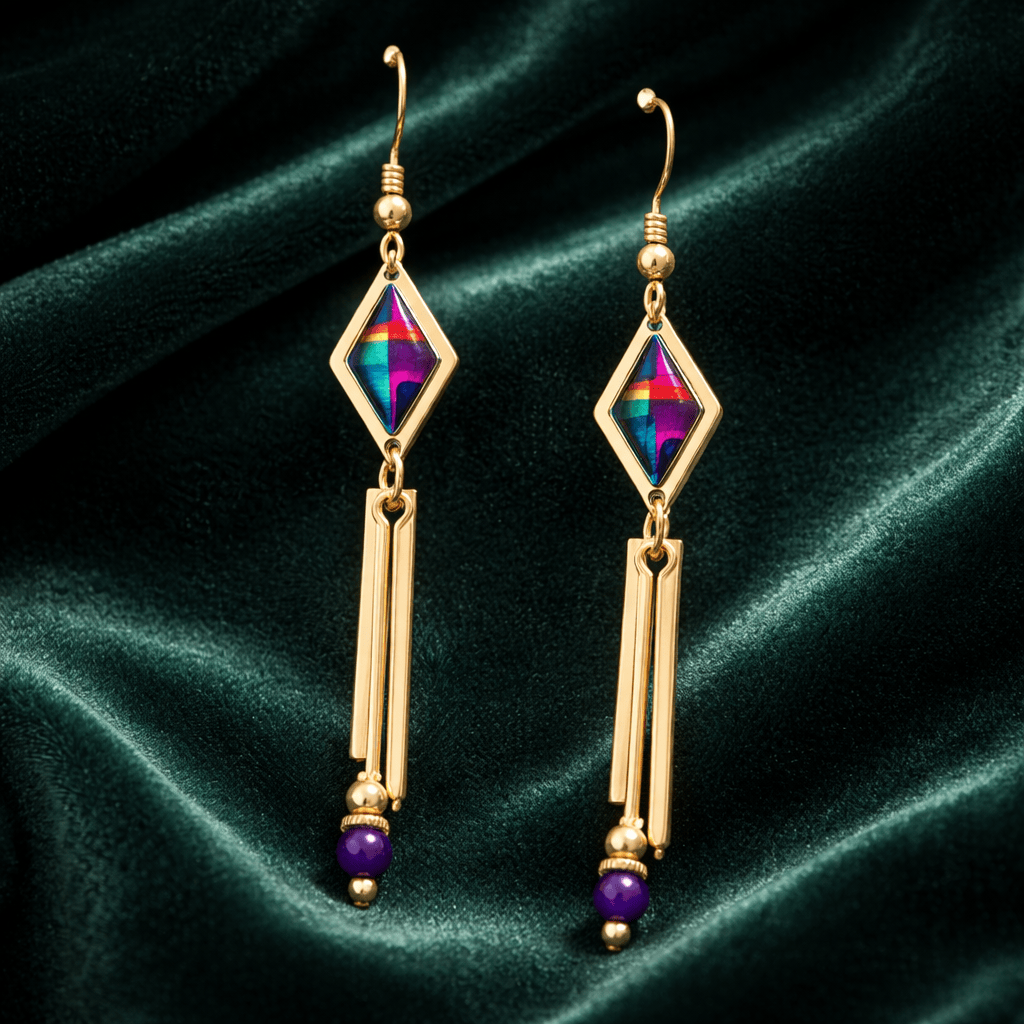 Deco Prism Earrings 2.5"