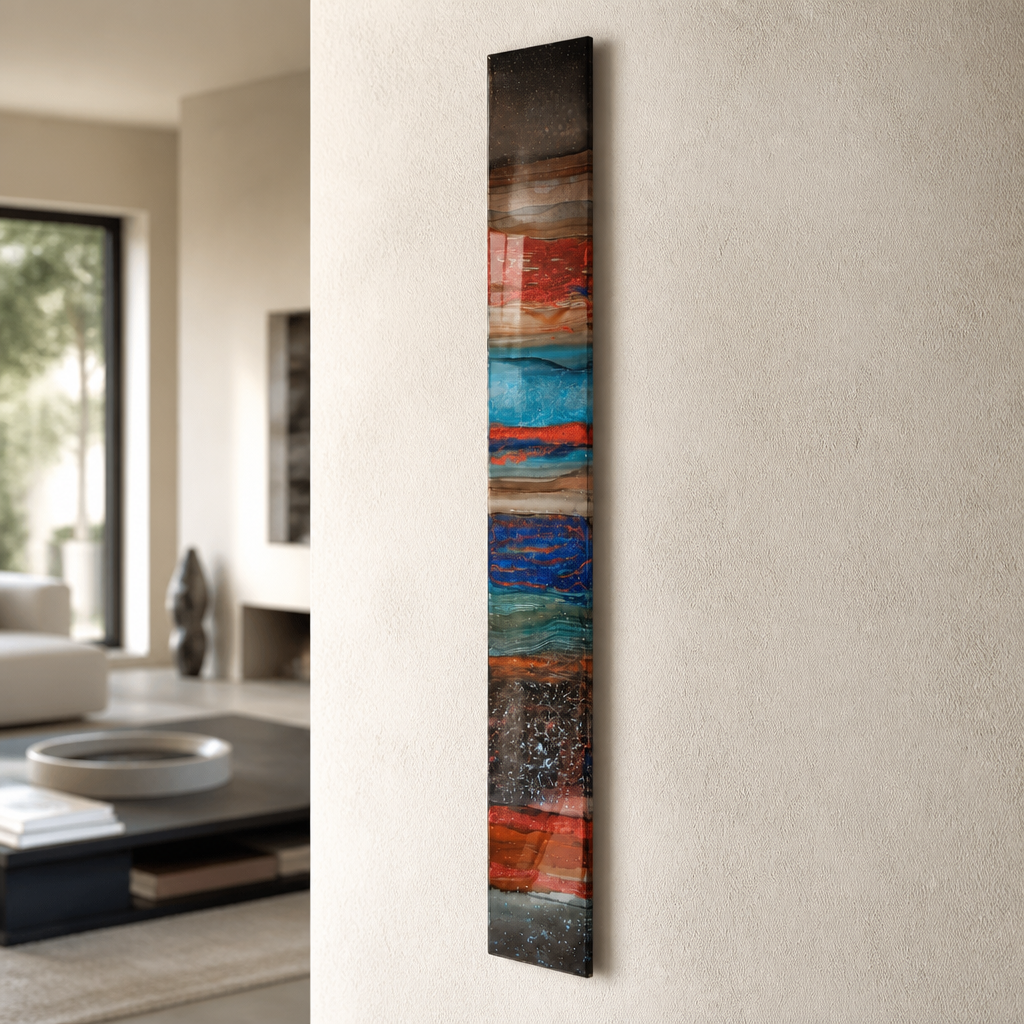 Strata Horizons - Metal Wall Art 6"x46"