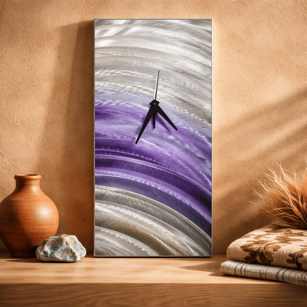 Twin Vortex - Metal Wave Wall Art 12"x24"