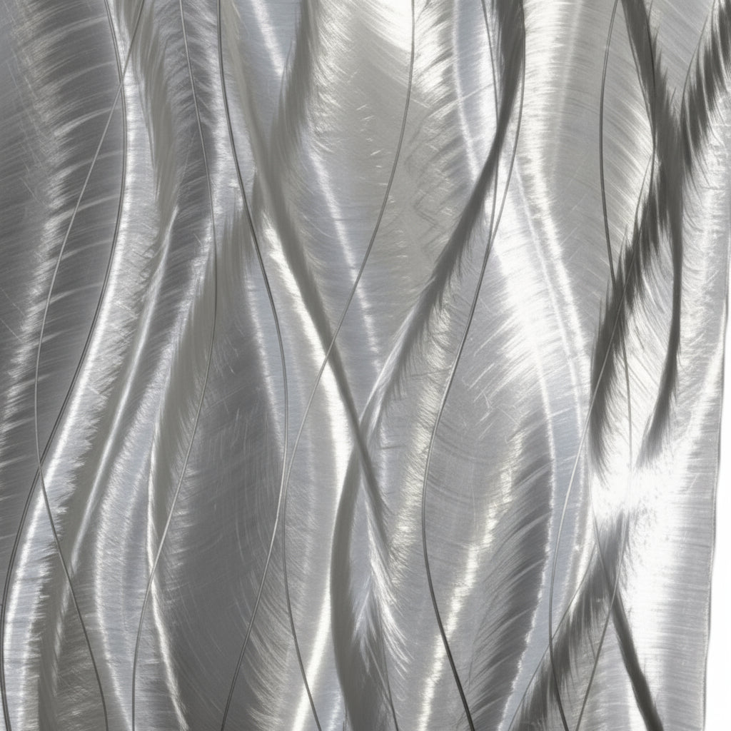 Silver Cascade - Contemporary Metal Wall Art