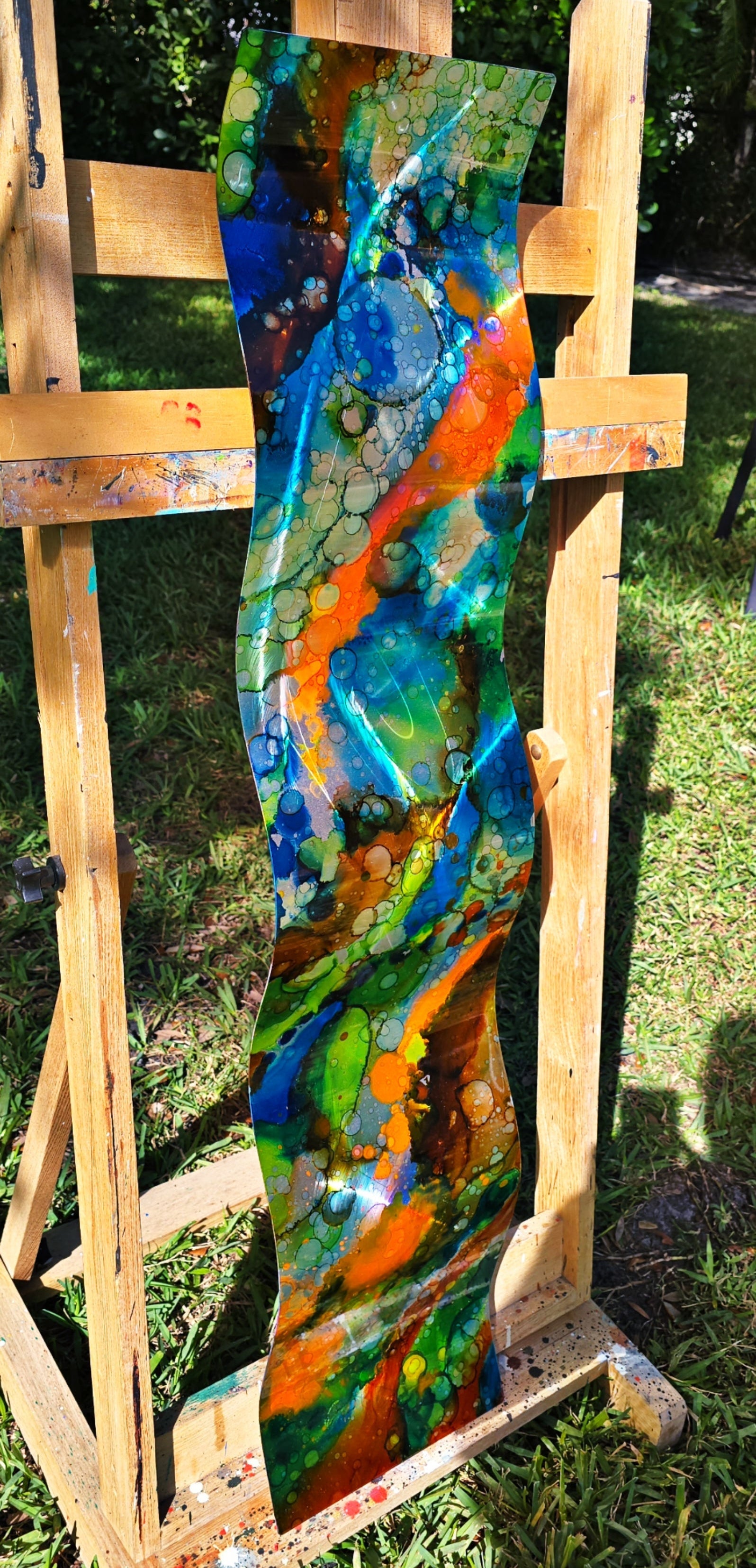 Earth Awakening - Metal Wave Art 10"x46"