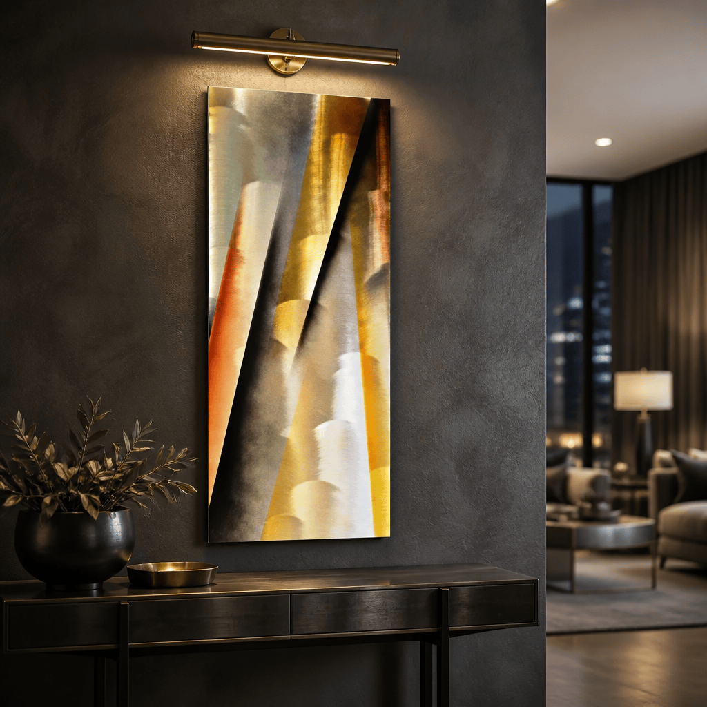 Gilded Fault - Metal Wall Art 10"x24"