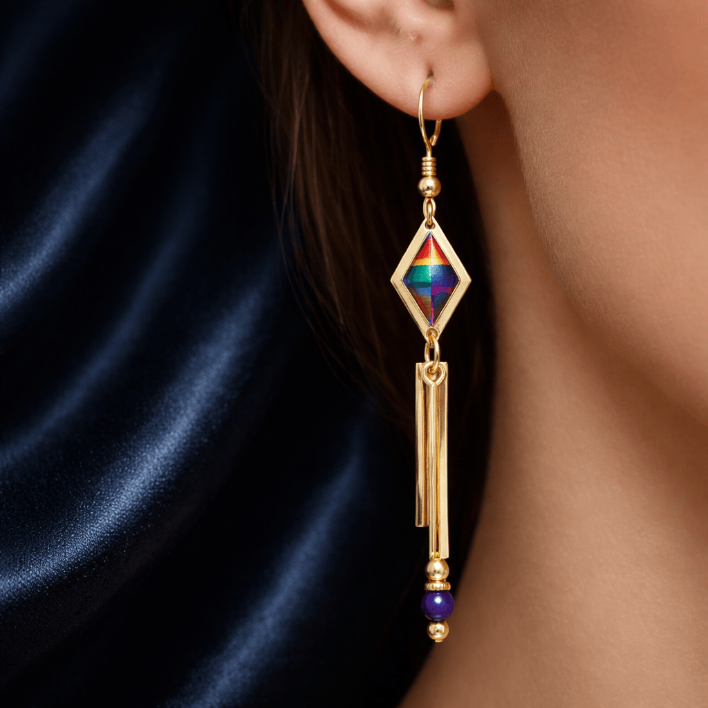Deco Prism Earrings 2.5"
