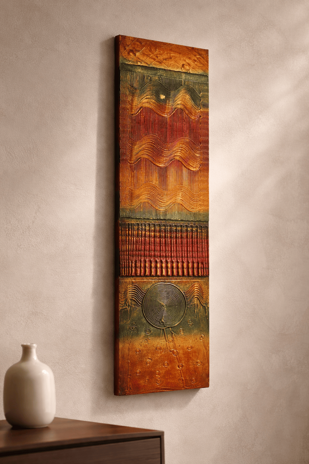 Autumn Tapestry - Hand-Painted Wall Art 12"x48"