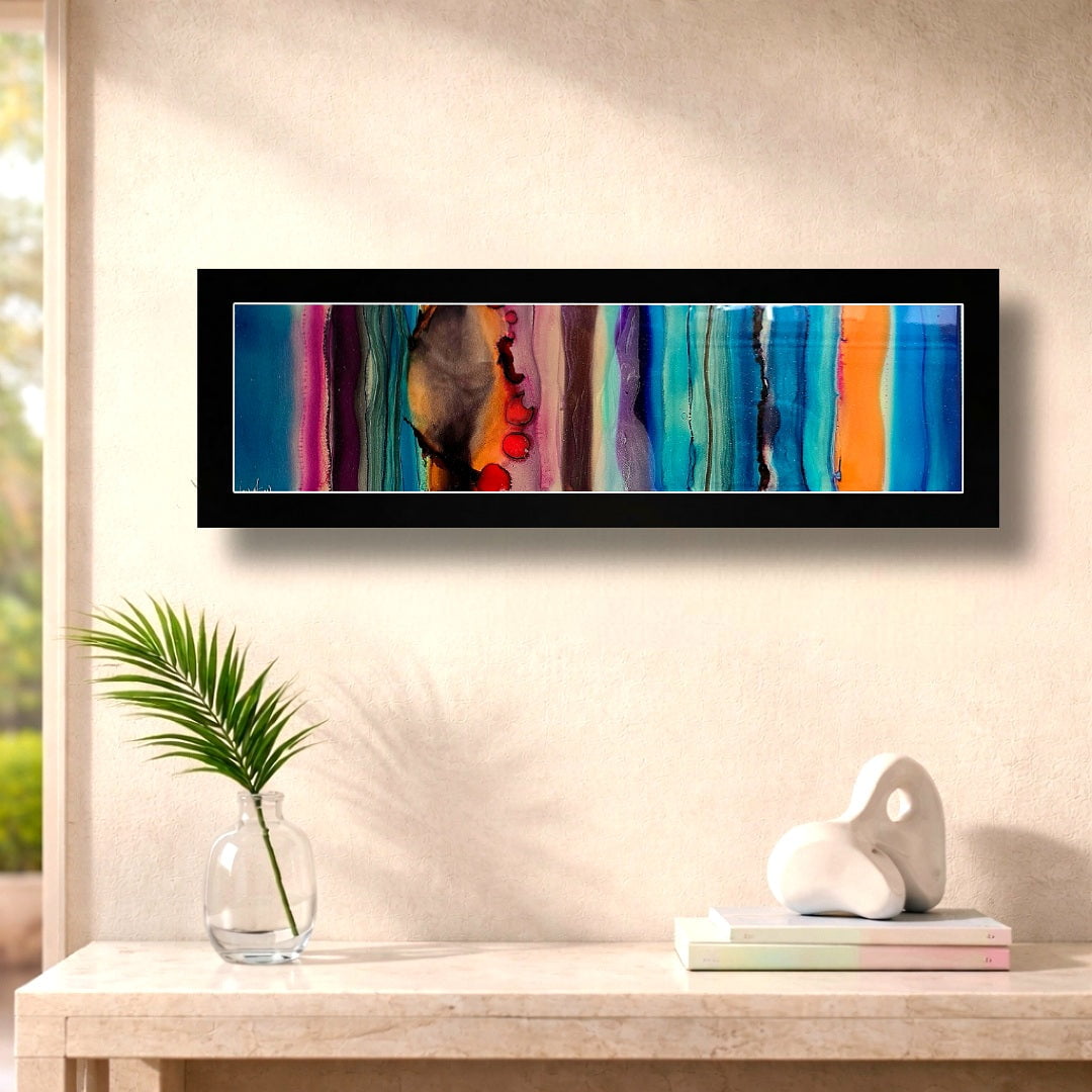 Jewel Strata - Metal Wall Art 9"x27"