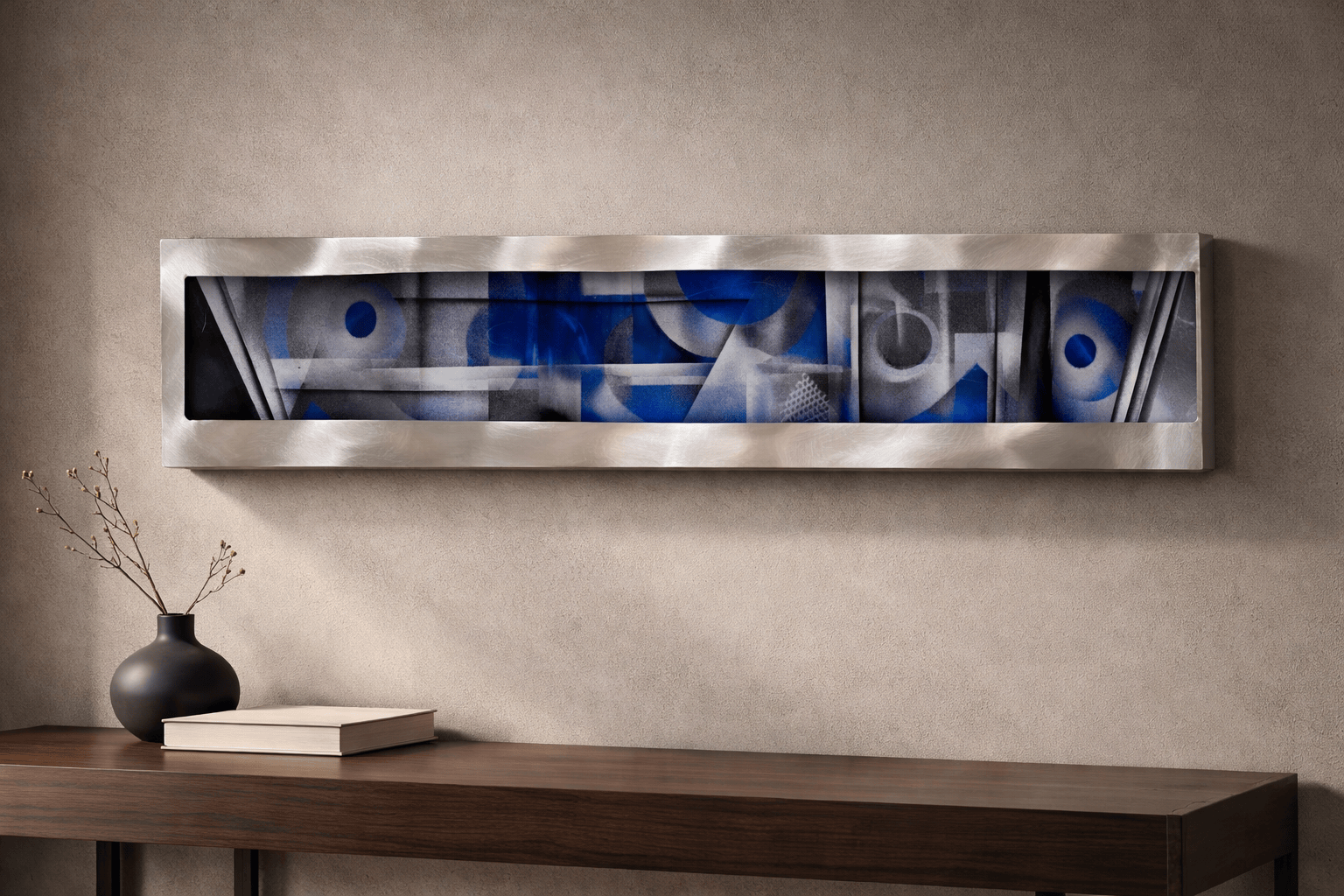 Blue Orbit - Metal Wall Art 8"x46"