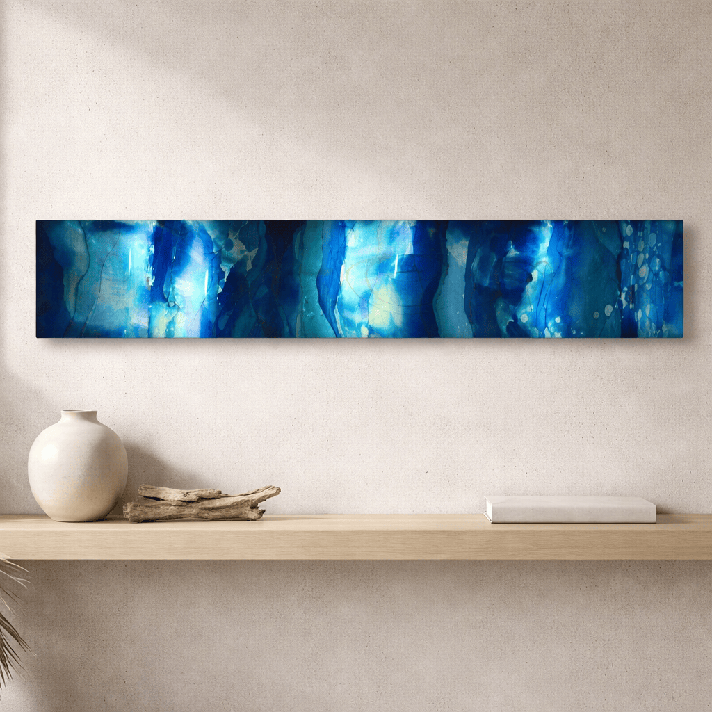 Luminous Deep - Metal Wave Wall Art 6"x46" (wav448)