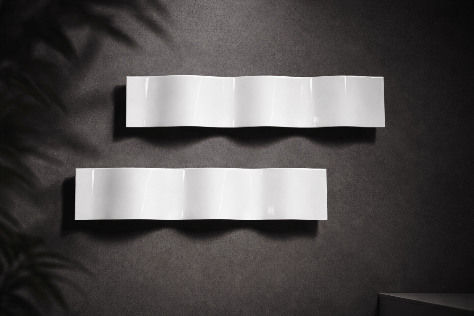 Pure Elegance - 2 Metal Wave Art 6"x48"each