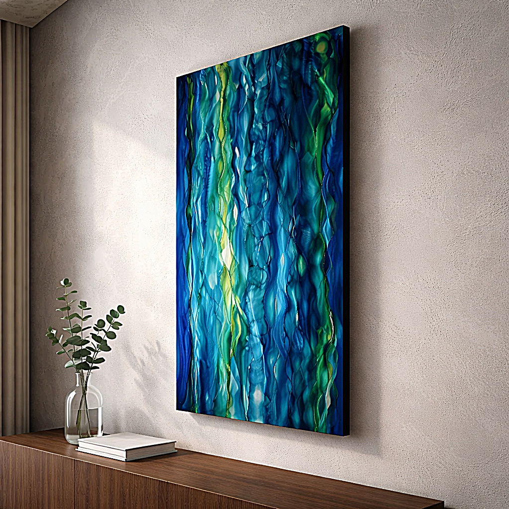 Ocean Currents - Metal Wall Art 24"x48"
