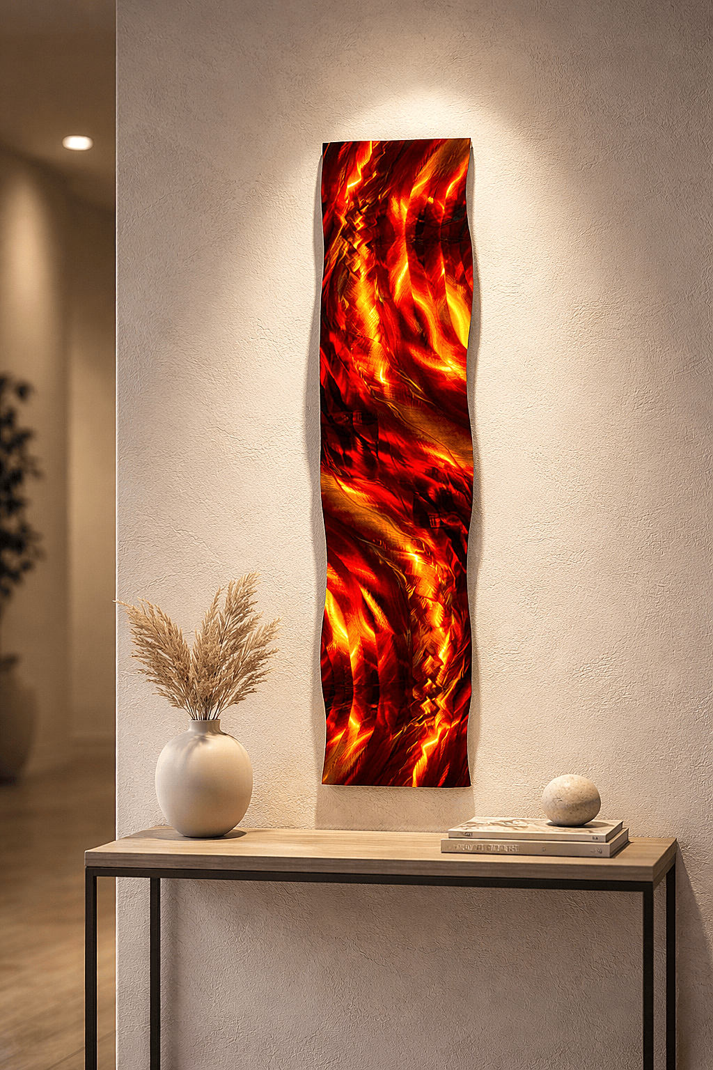 Ember Flow - Metal Wave Art 10"x46"