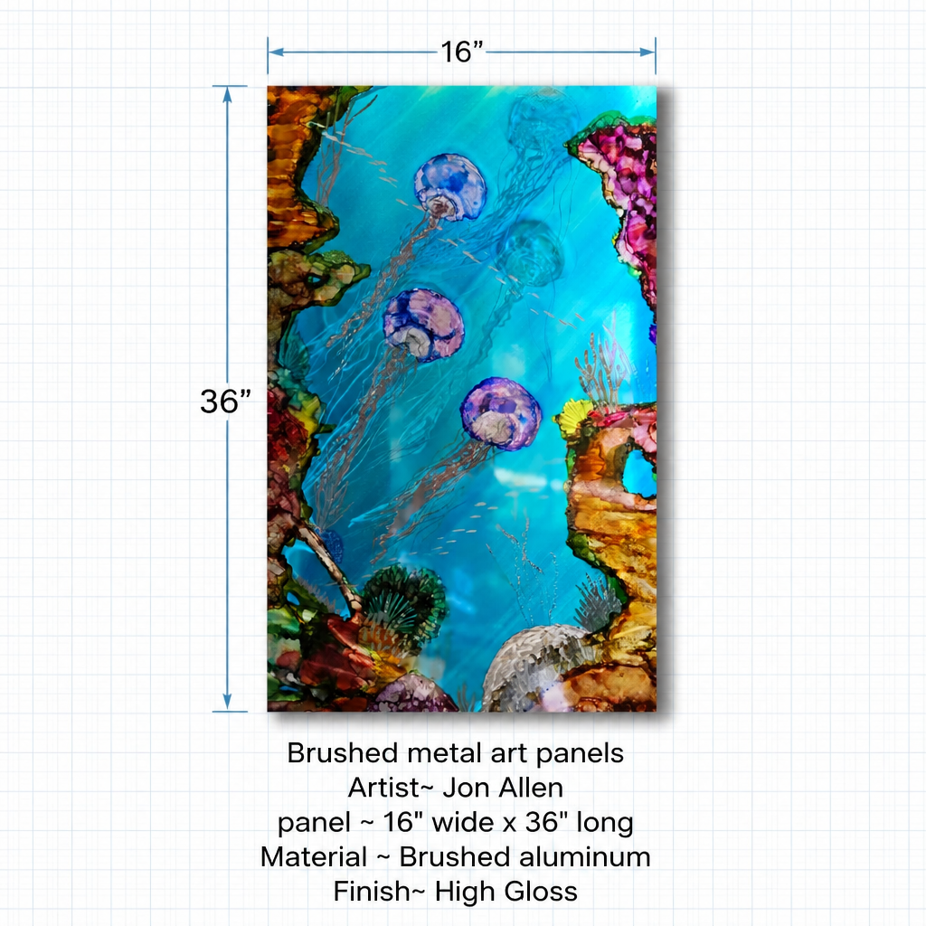 The Reef - Metal Wall Art 16"x36"