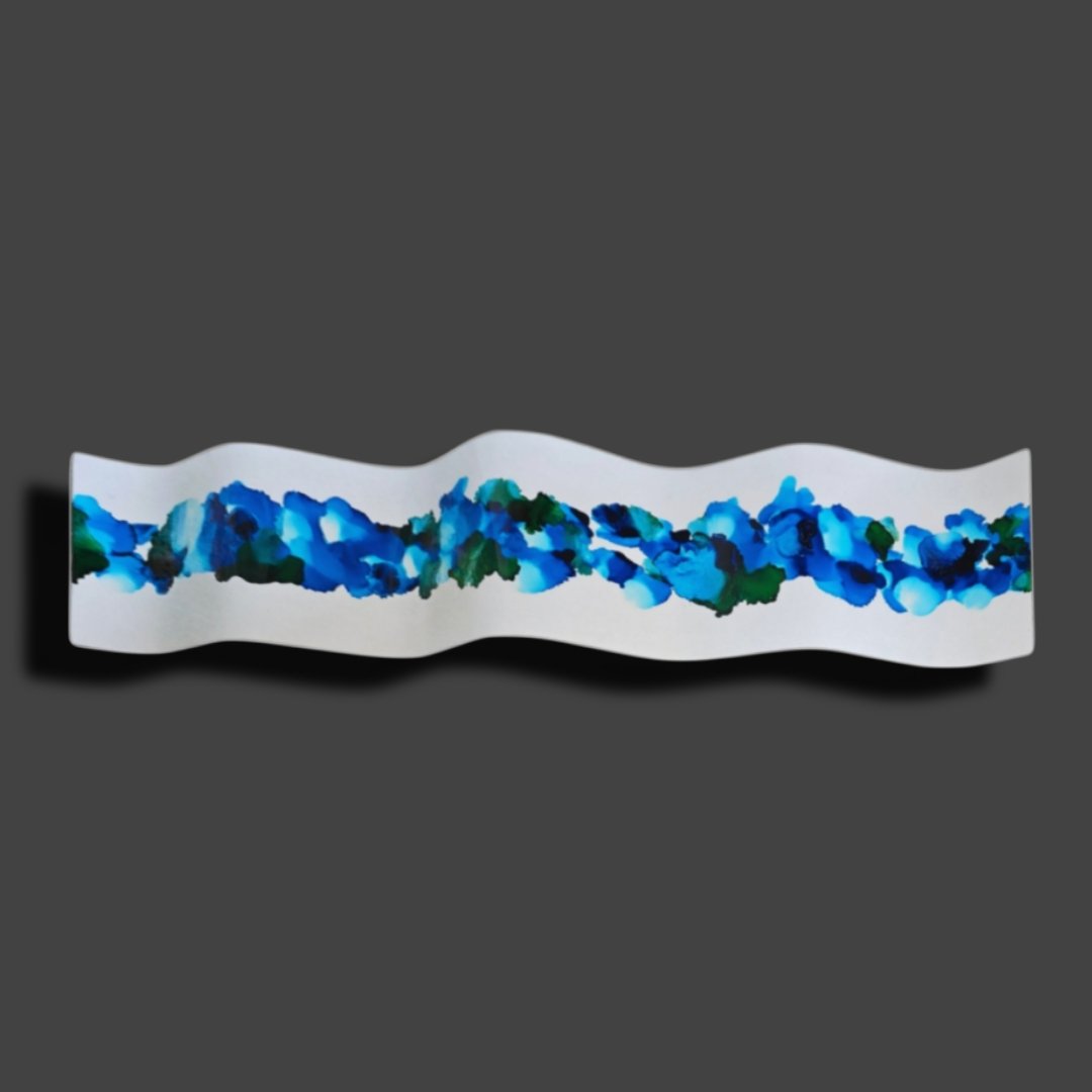 Oceanic Flow - Metal Wall Art 10"x46"
