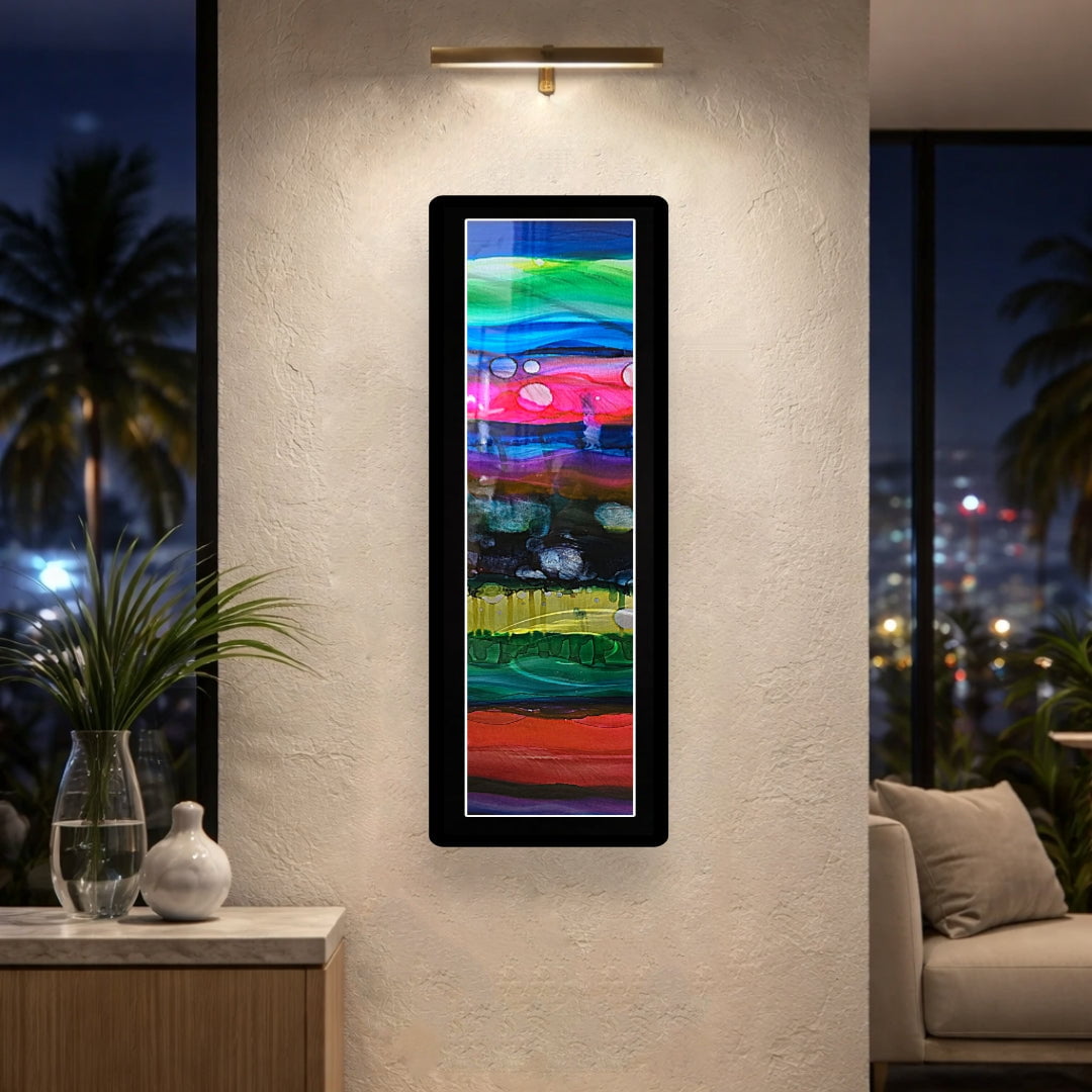 Radiant Currents - Metal Wall Art 9"x27"