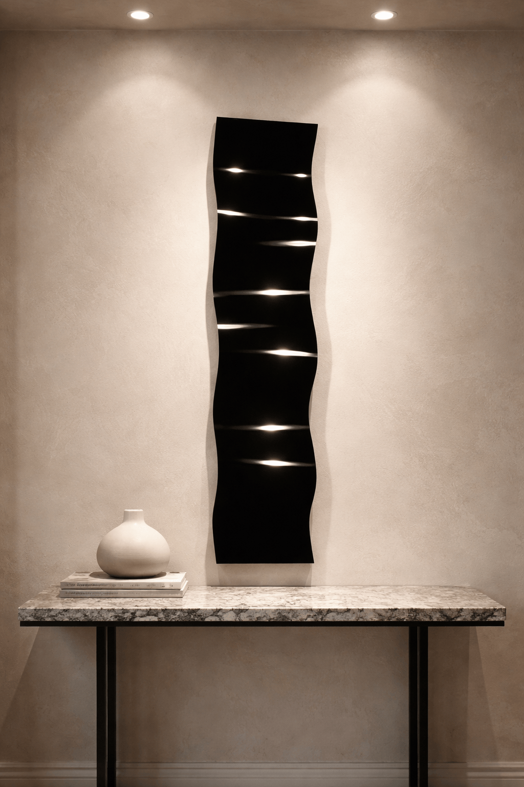 Midnight Rhythm - Metal Wave Art 10"x46"