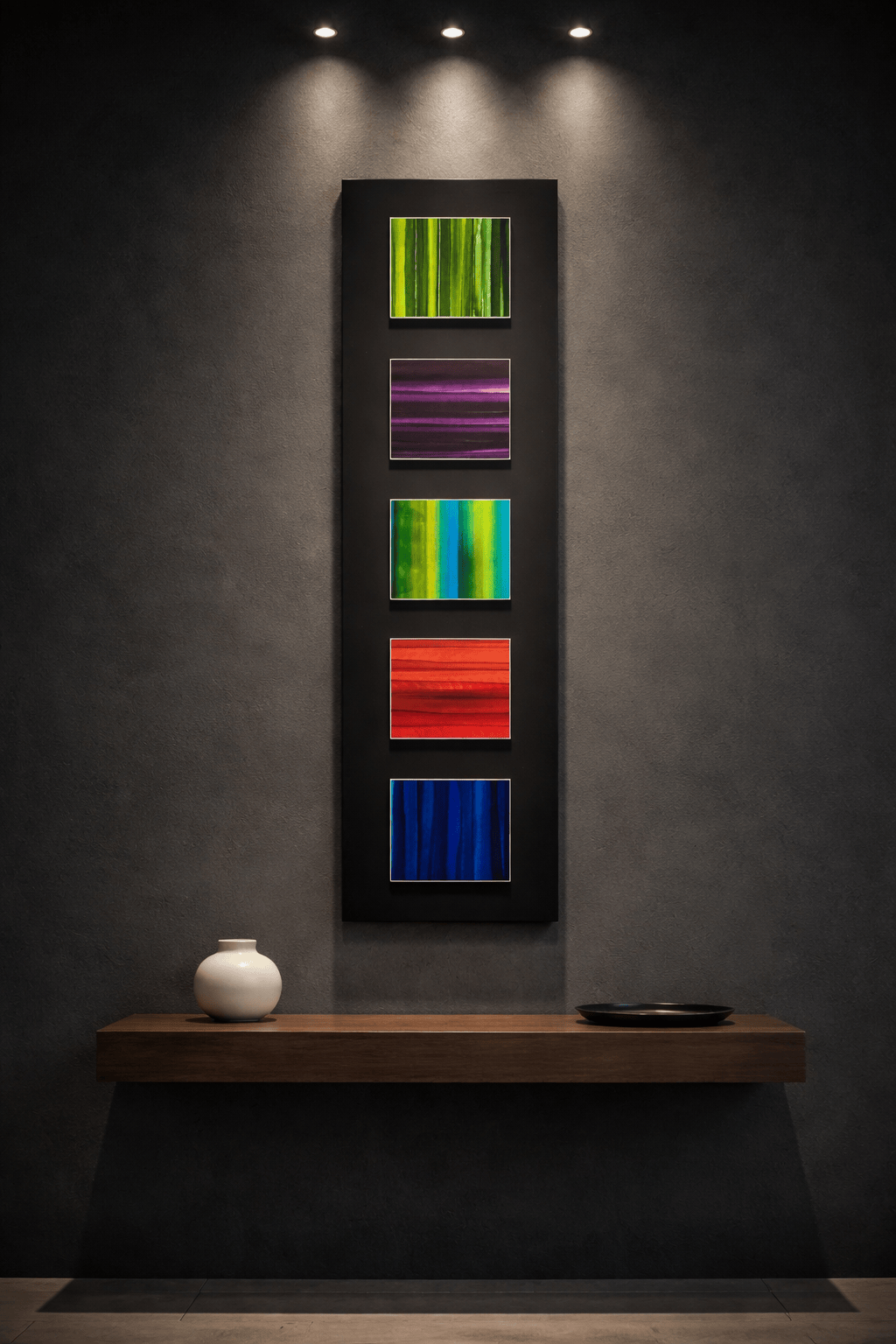 Vibrant Elements - 5-Panel Metal Wall Art 10"x48"