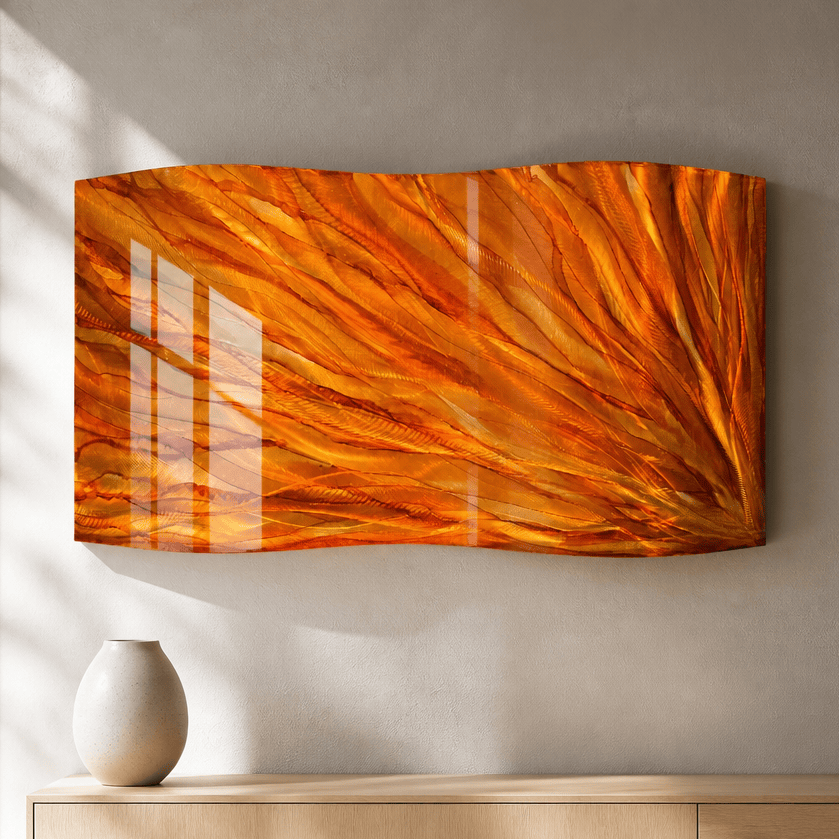 Ember Surge - Metal Wall Art 12"x23"