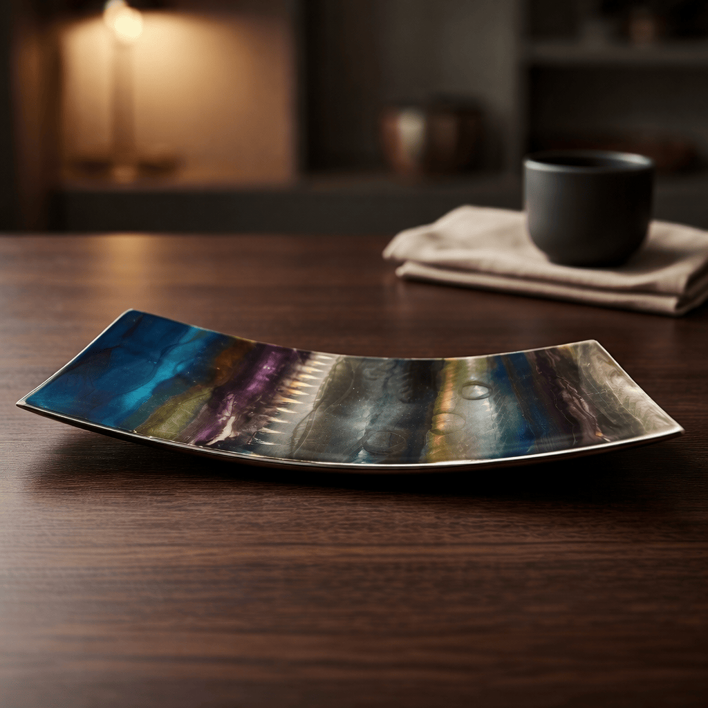 Mystic Waters - Metal Decorative Tray 6"x12"