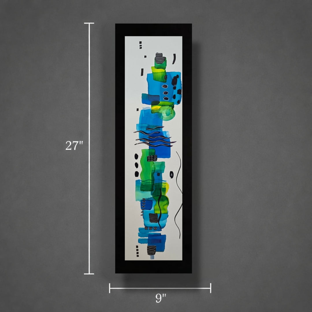 Emerald Rhythm - Metal Wall Art 9"x27"