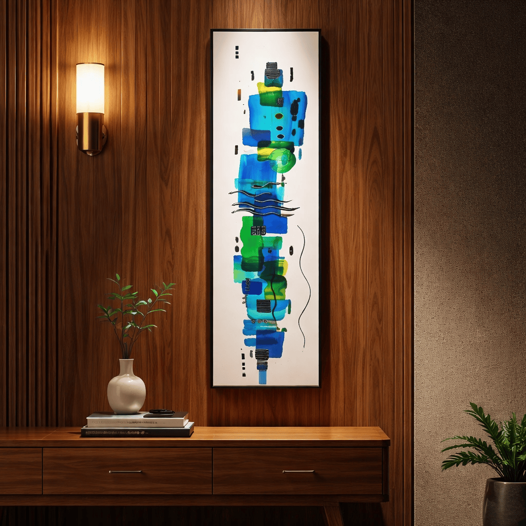 Emerald Rhythm - Metal Wall Art 9"x27"